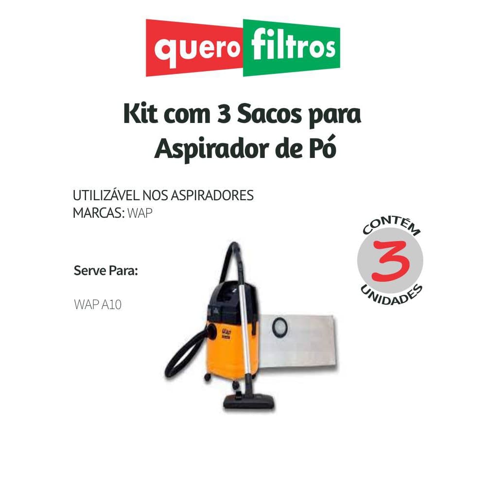 Saco Filtro Para Aspirador De Pó Wap Modelos A10