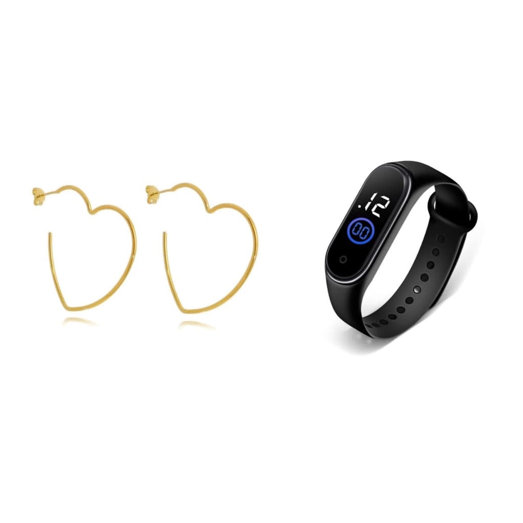 Relogio Esportivo Academia Fitiniss Prova Dagua + brinco de brinde Mega Oferta Imperdivel Pronta Entrega