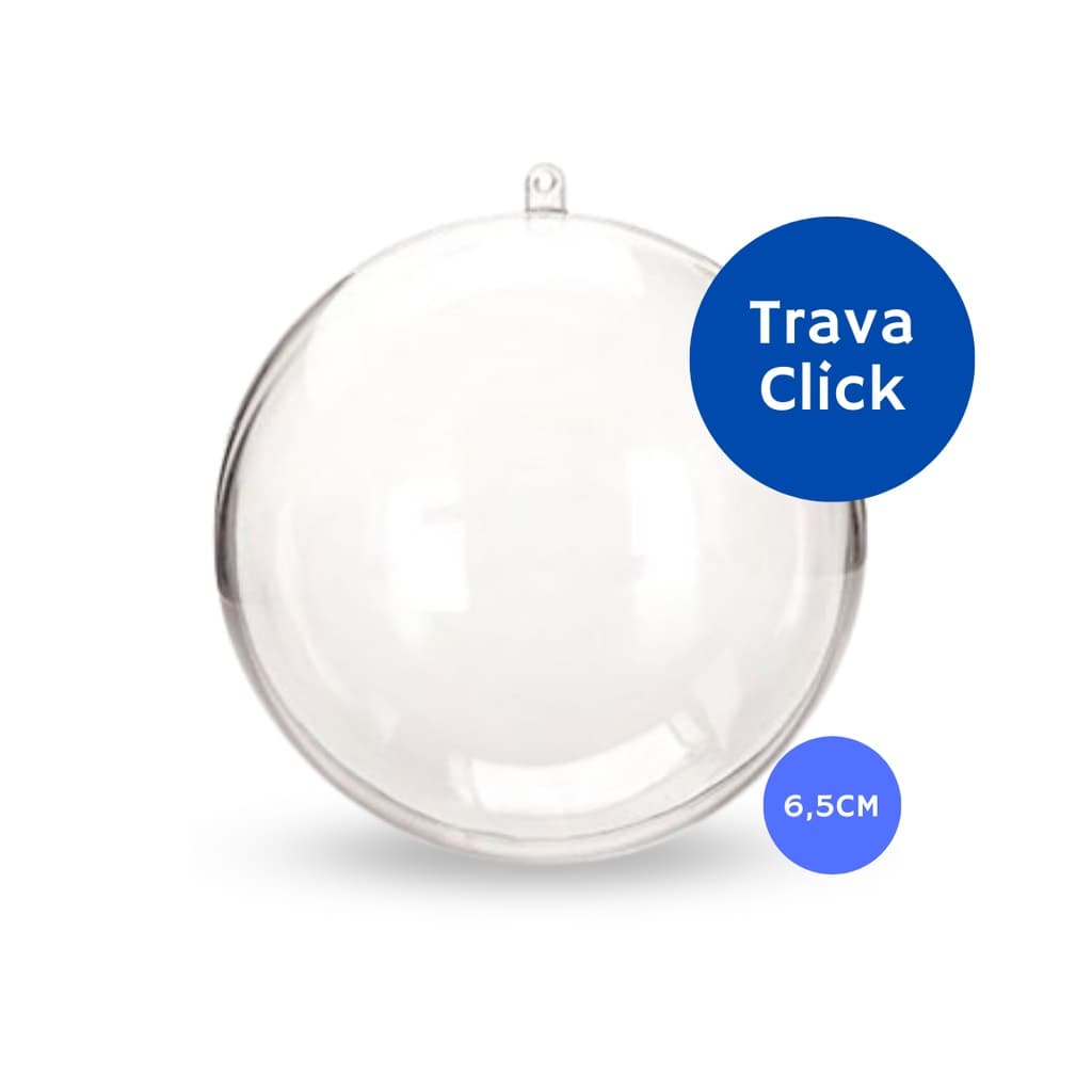 Esfera 6,5cm - 30 Unid -  Bola Acrílica - Esfera!!  Natal