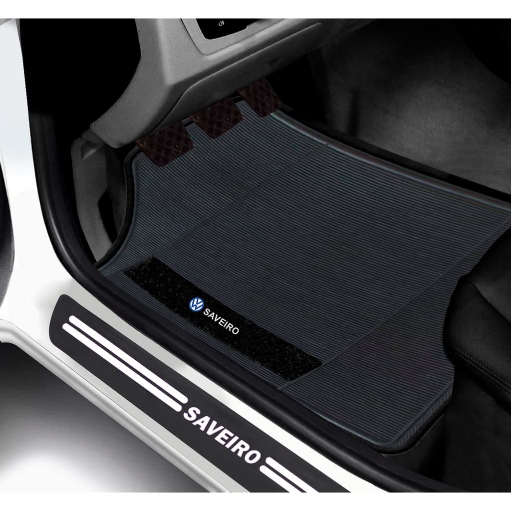 Kit Tapete E Soleira De Porta VW Saveiro Universal Carro personalizado