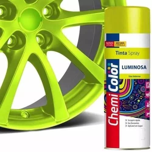 Tinta Spray Luminosa Amarelo Fluorescente 400ml Chemicolor Envio Imediato 3 NG STORE PROMOÇÃO