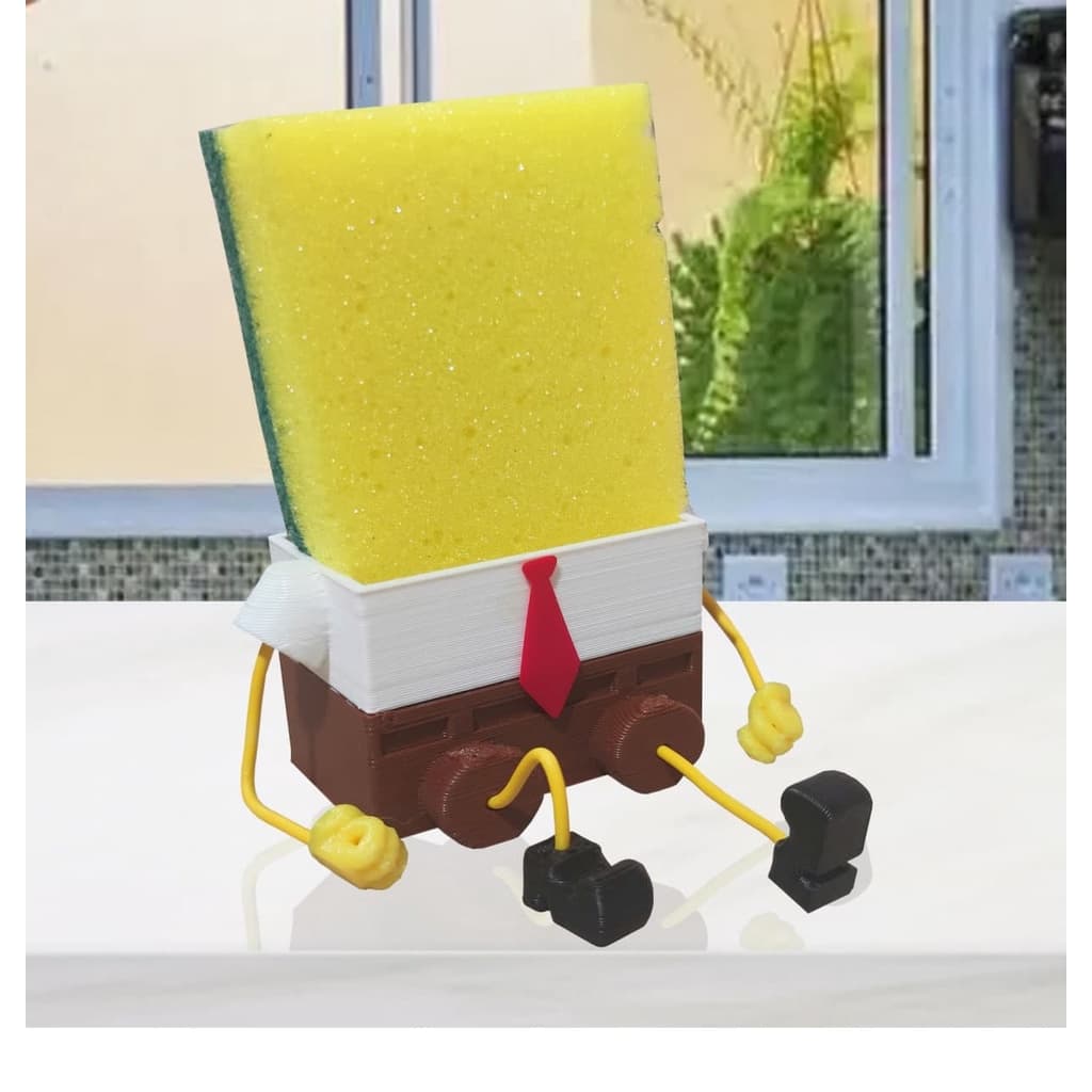 Suporte Decorativo Bob Esponja Bucha Decoração Cozinha