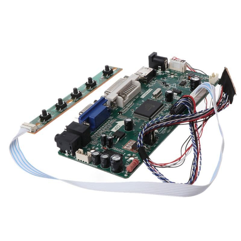 Placa Controladora Ouro Lcd Dvi Vga Áudio Pc Módulo 15.6 "Display B156Xw02 1366x768 1ch 6 / 8-bit 40 Pin Painel