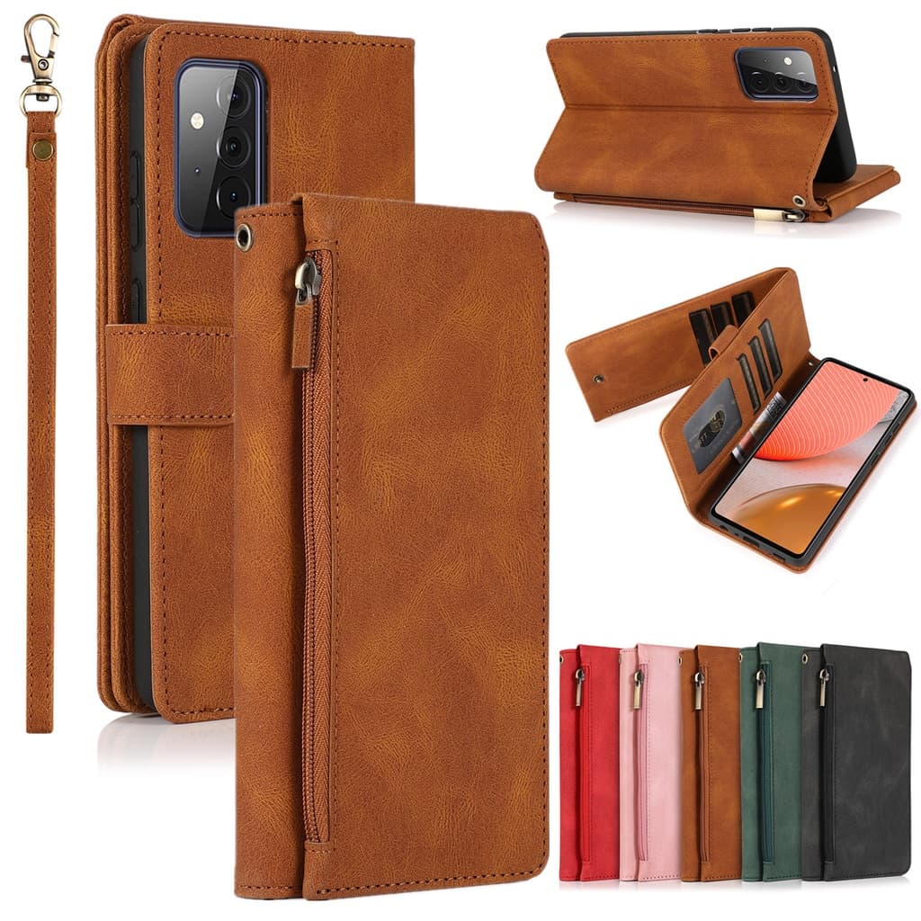 Estojo De Couro De Luxo Para Samsung Galaxy S9 S10 Plus Nota 20 Ultra Note10 A12 A32 A52 5G A52s Cartões Carteira Flip