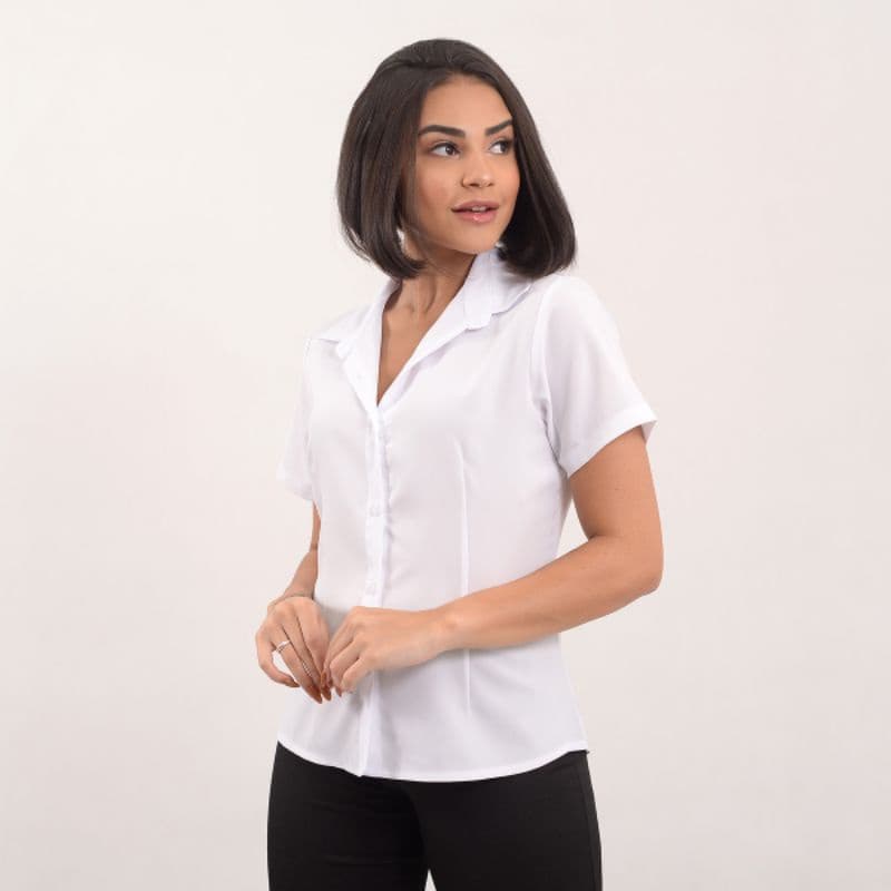 camisete camisa social feminina manga curta  gabardine passa fácil direto da fábrica imperdível Imperdível