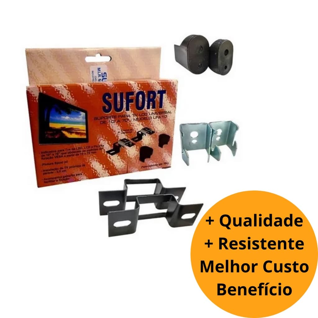 Suporte Tv Monitor fixo  Lcd Led Plasma Parede UNIVERSAL 15 20 22 27 29 32 39 40 42 43 47 49 50 52 55 Polegadas