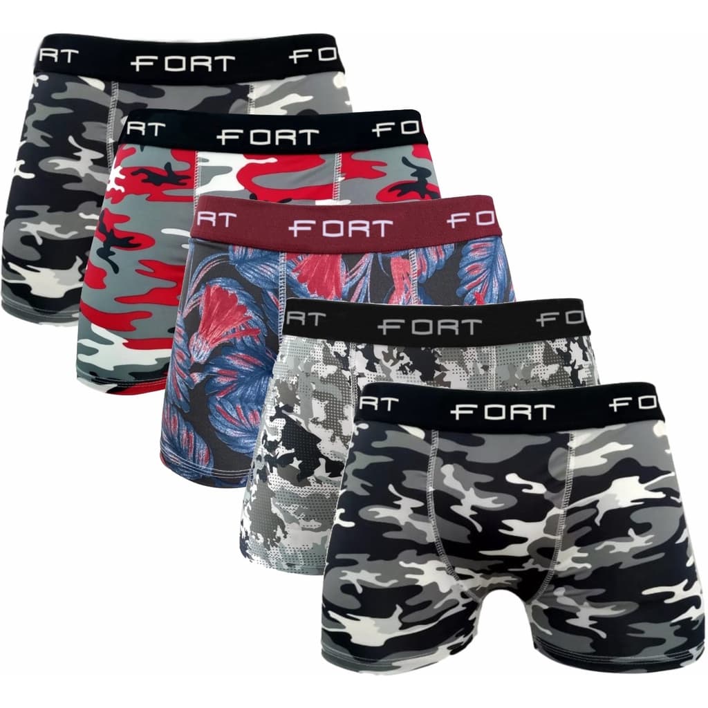 Kit Com 10 OU 5 Cueca Boxer JUVENIL Masculino De Microfibra Adolescente