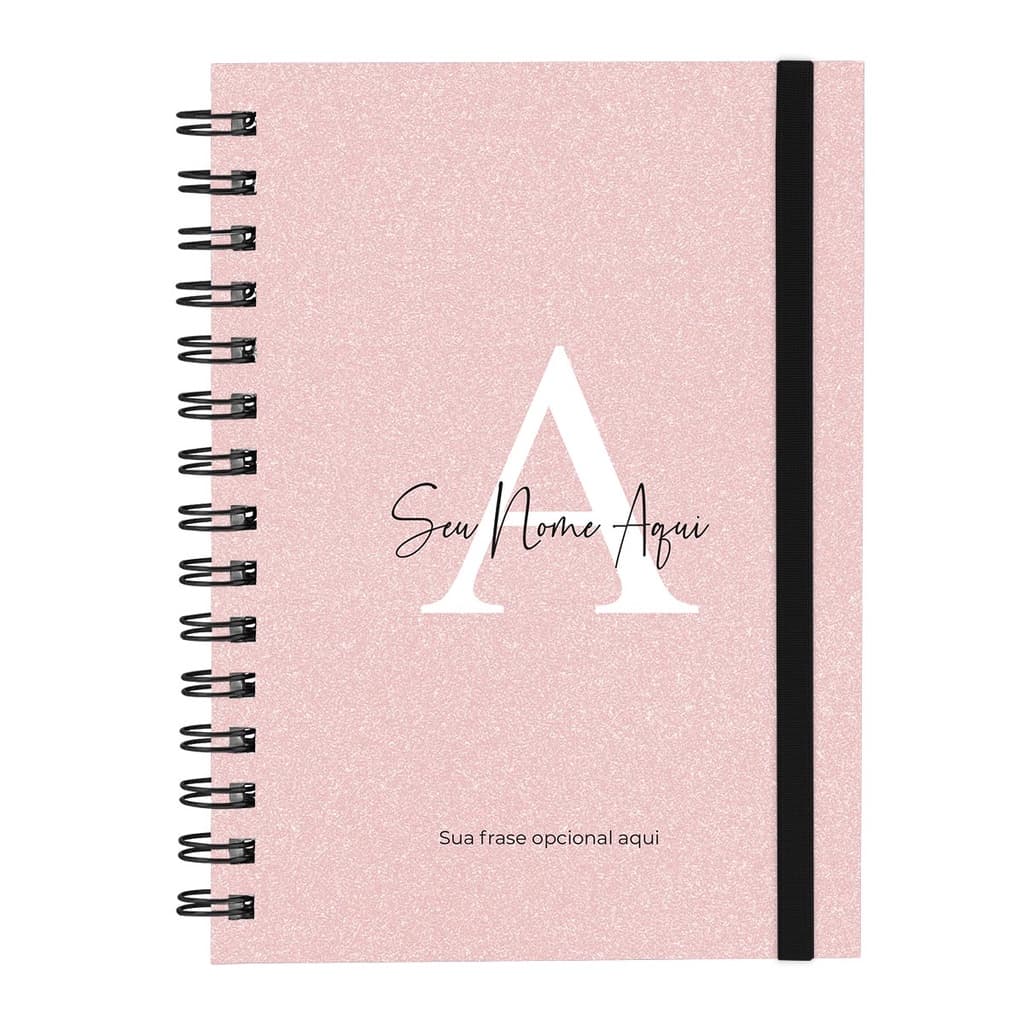 Caderno Personalizado Feminino Plus Areia Sand Cores 100 Fls 14x20 cm