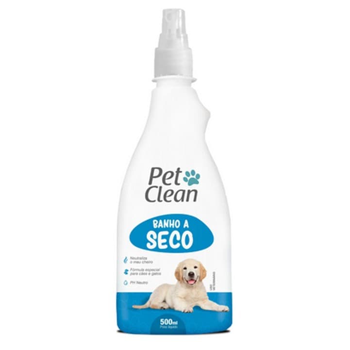 Shampoo para Cachorro e Gato Banho a seco Pet clean