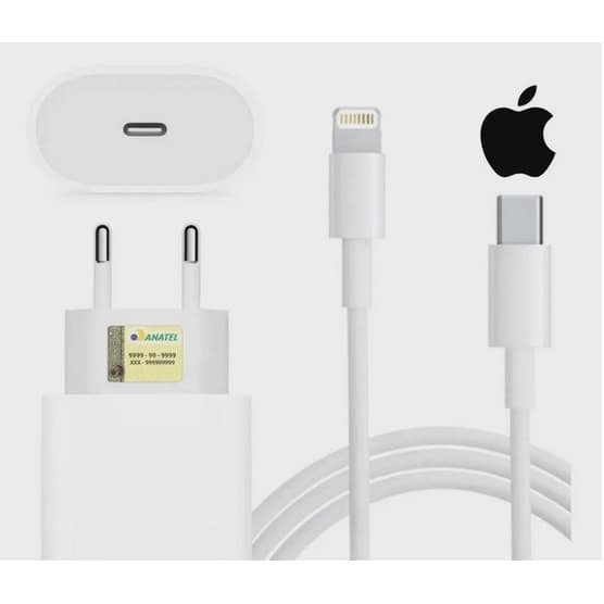 Carregador iPhone Original Completo Turbo 20w iphone 11 12 12 13 14 Promax X  Xr Xs