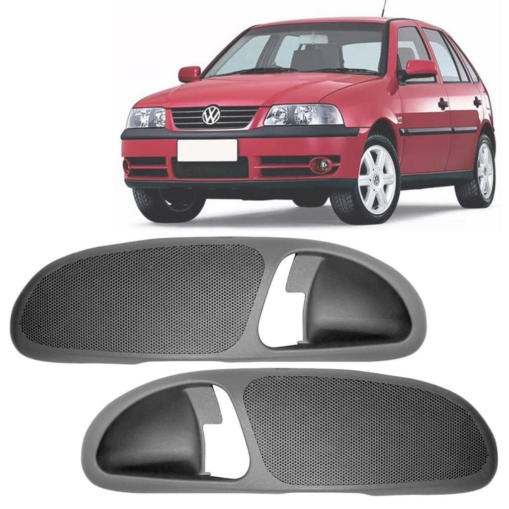 Par Acabamento moldura puxador de porta Maçaneta Interna Dianteiro Gol Parati Saveiro G3 1999 a 2005
