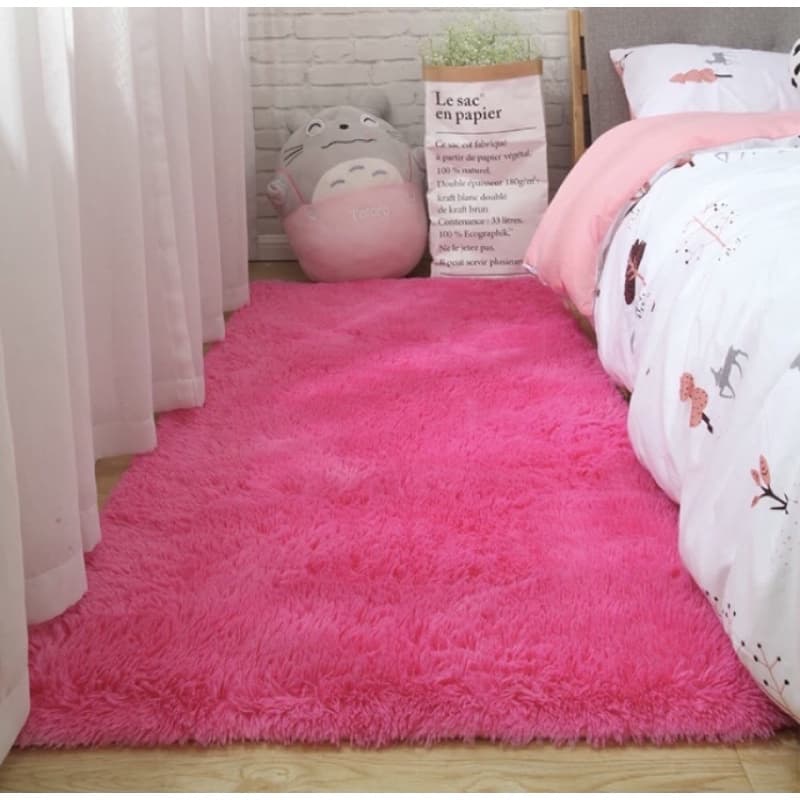 Tapete sala Rosa Pink peludo shaggy felpudo 2,00x1,40 antiderrapante Promoção