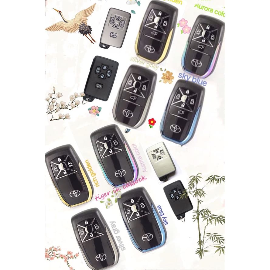 Capa De Chave De Entrada Sem Modificada TOYOTA 5/4 B Para Atualização De Botões ALPHARD ESTIMA VELLFIRE Smart Key shell-