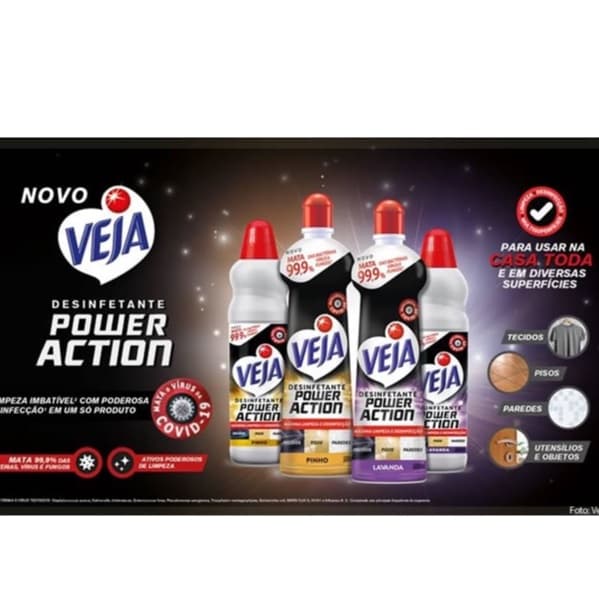 Desinfetante  Power Action Veja 1l 1 Unidade LAVANDA- PINHO