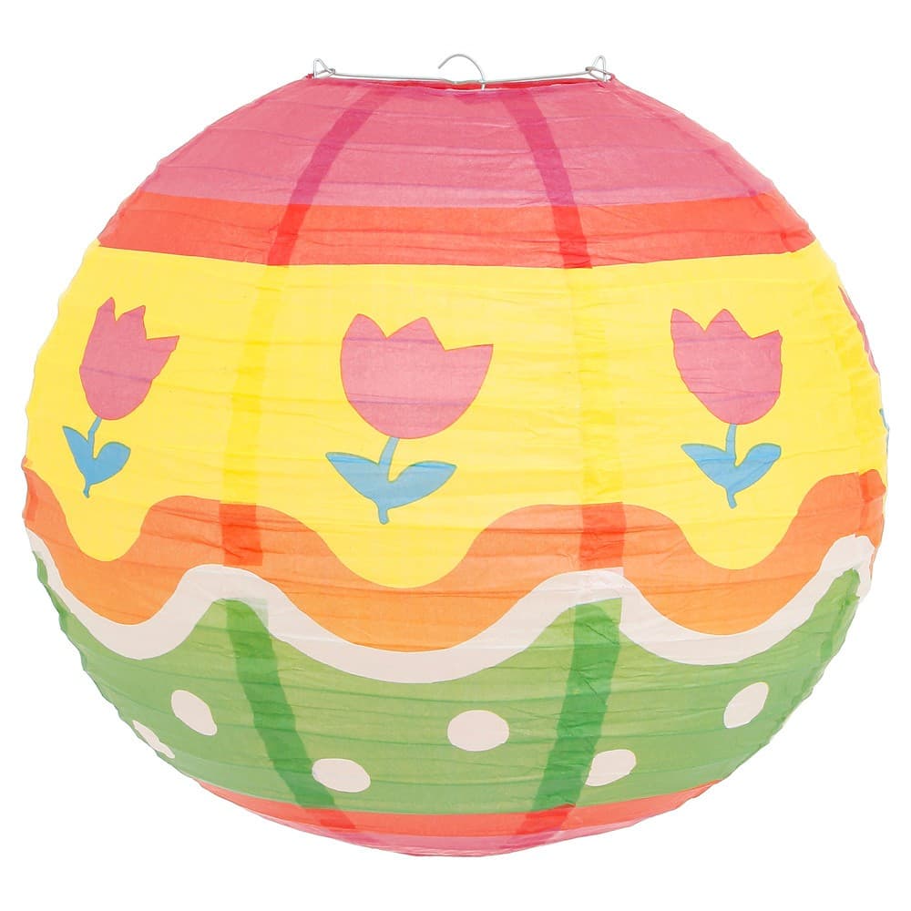 Tyotin luminaria Japonesa de Papel Infantil 40cm - Poá com Tulipa