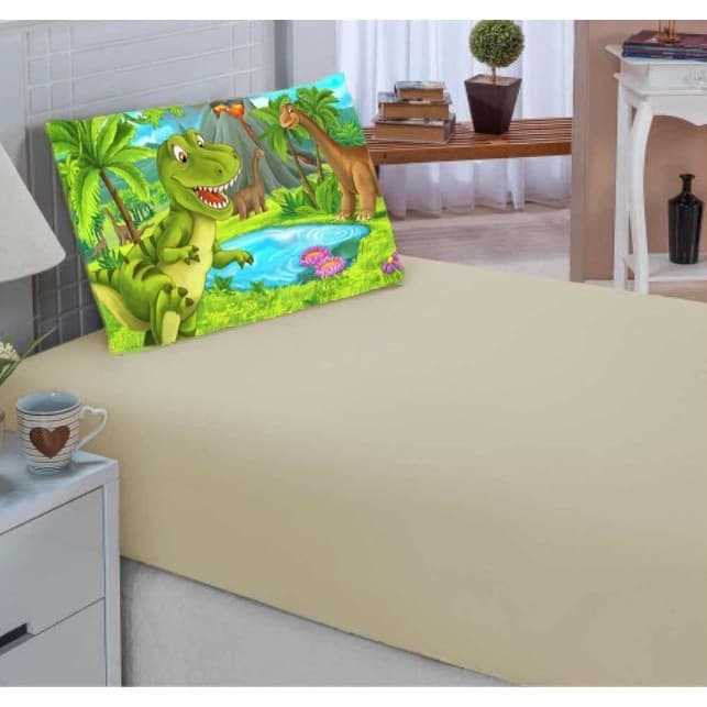 Jogo De Lençol Solteiro Infantil 2pçs C/ Fronha Estampada Personagens Microfibra