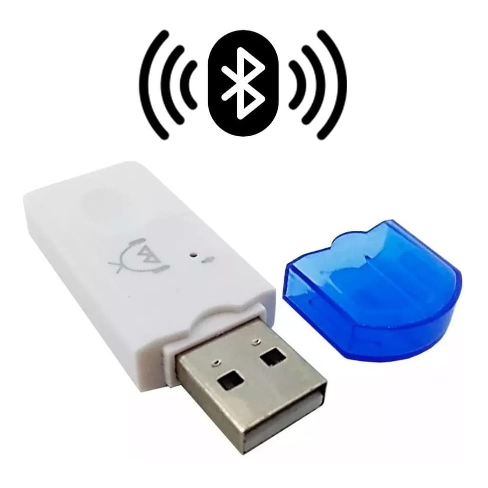 PENDRIVE  RECEPTOR VIA BLUETOOTH 2.1 USB ÁUDIO = COR BRANCA