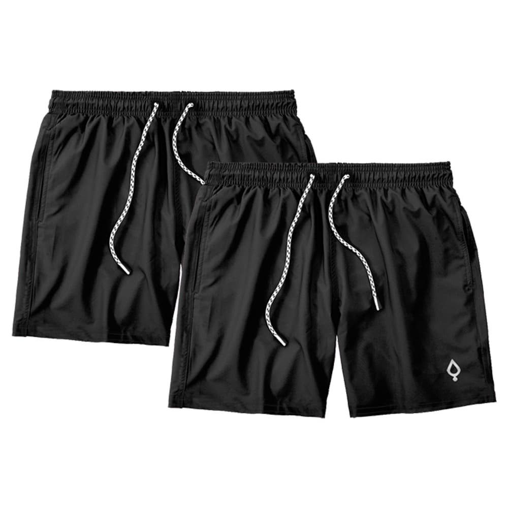 Kit 2 Shorts Bermudas Lisa Masculino Tactel elastano Básico Academia Treino Praia