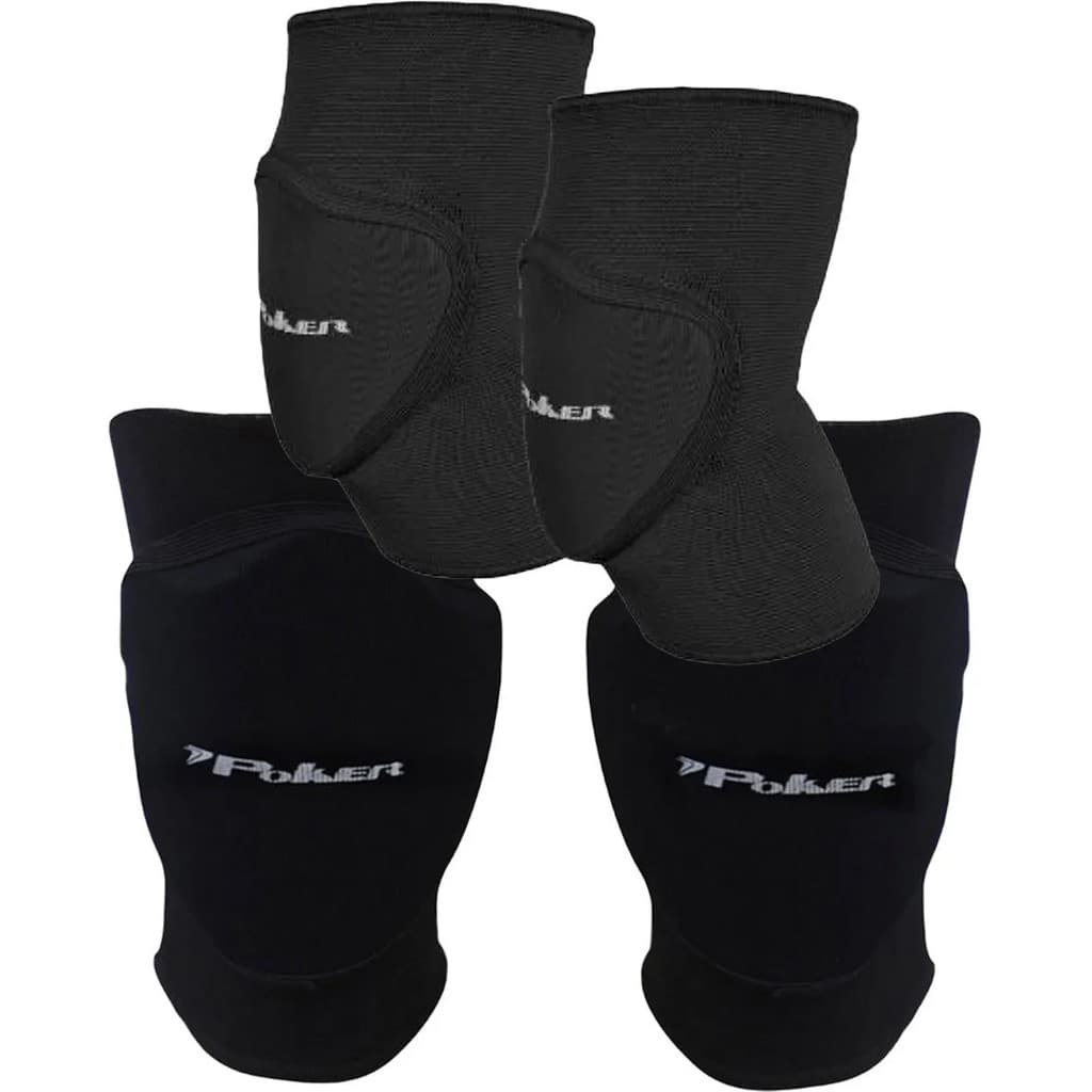 Kit Goleiro De Futsal Joelheira + Cotoveleira Poker Futebol Profissional