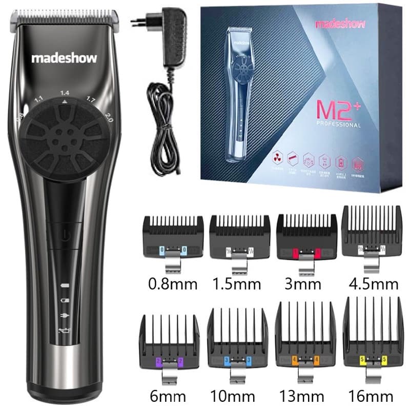 Madeshow M2 + Mais Recente Máquina De Cortar Cabelo Masculina + Corpo Banhado Ajustável Profissional Sem Fio/Cabo