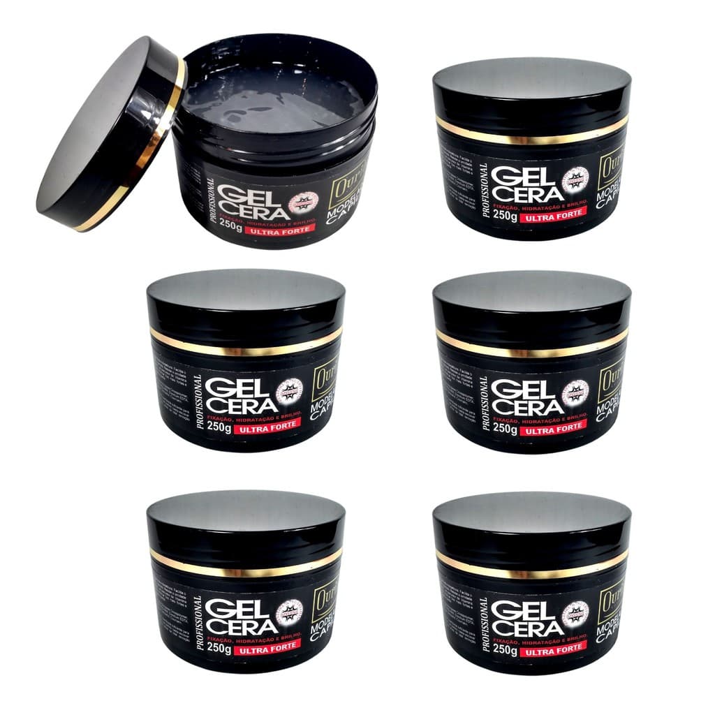 Gel Cera Capilar Ultra Forte cx. 6 unidades Ouribel 250g - ATACADO