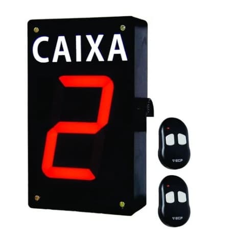 Painel Fila Única Caixa Atendimento Lotérica Controle Remoto - Slaser