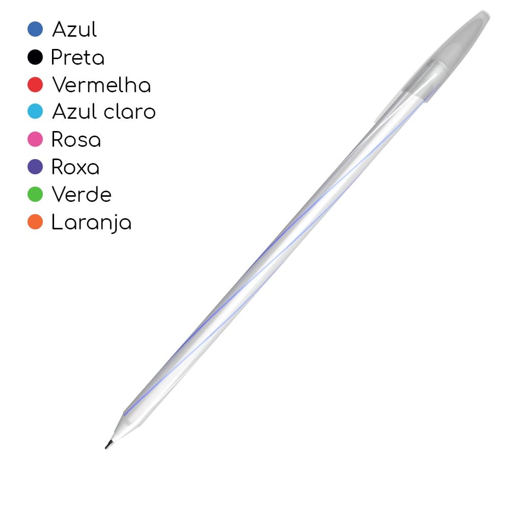 Caneta esferográfica CIS Spiro Clean 0.7mm - UNIDADE
