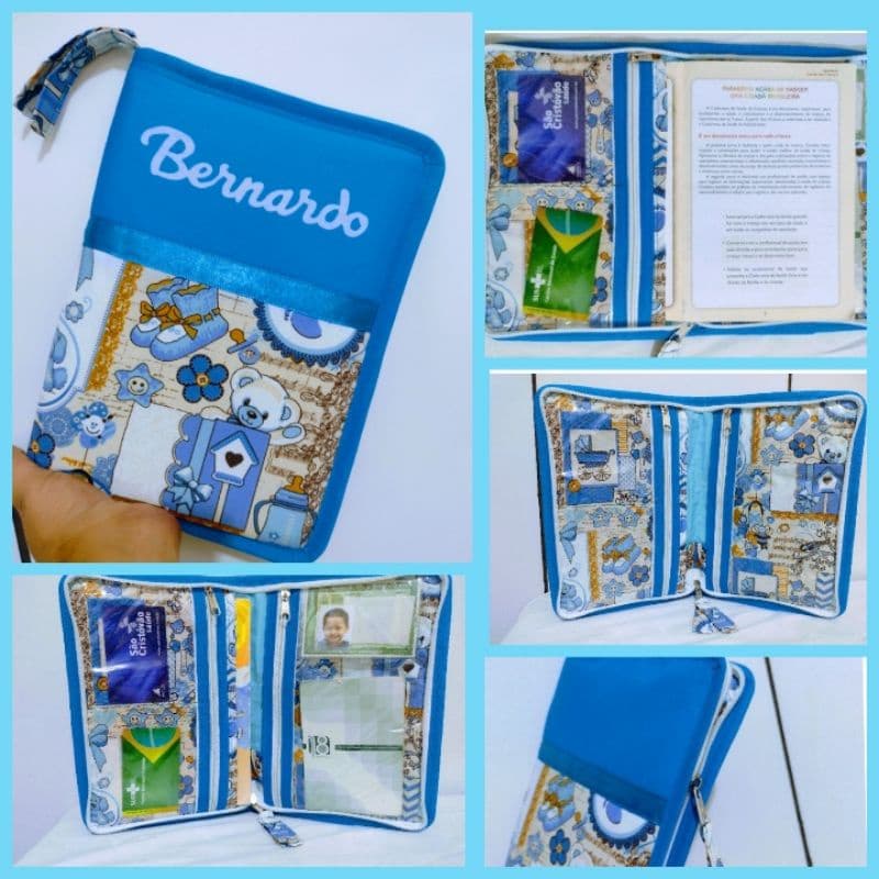 Capa caderneta de vacina Porta documentos infantil com zíper PRONTA ENTREGA