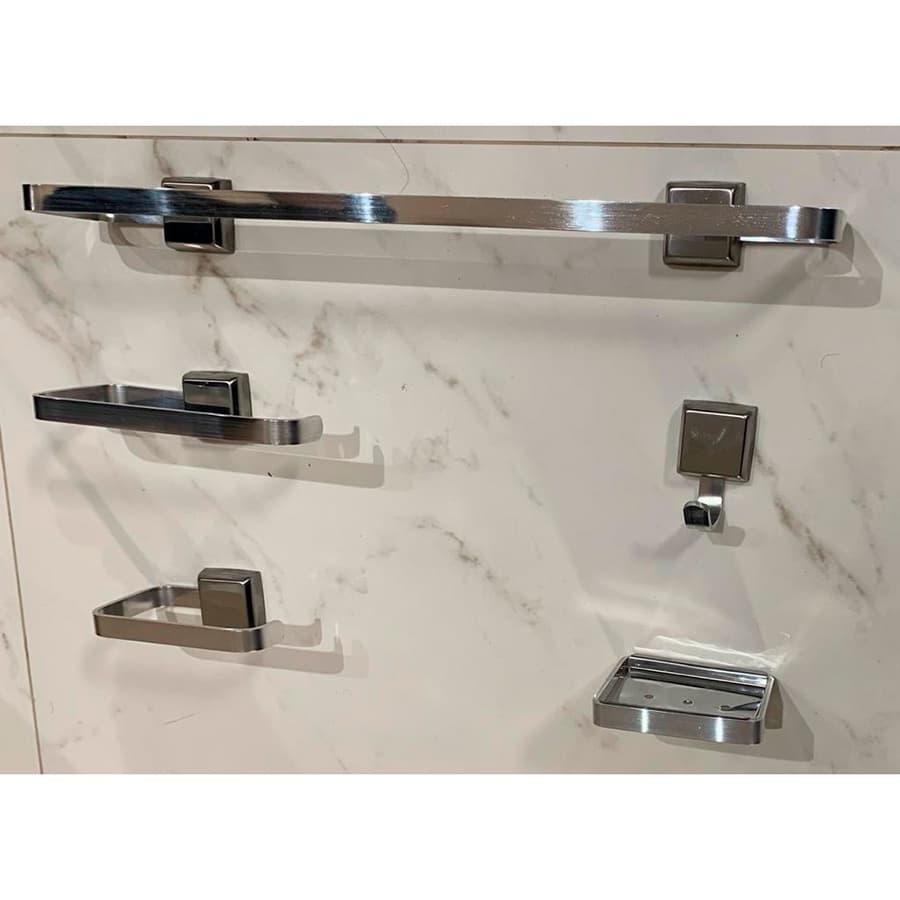 Kit Para Banheiro Luxo de Alumínio (5 Peças)