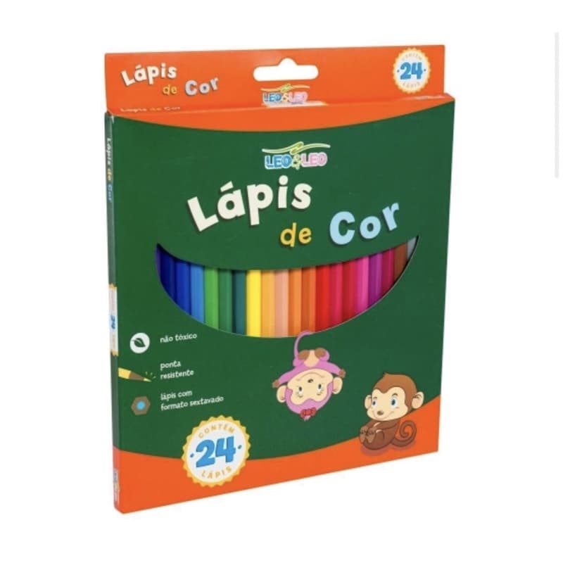 Lapis de Cor 24 cores Leo e Leo