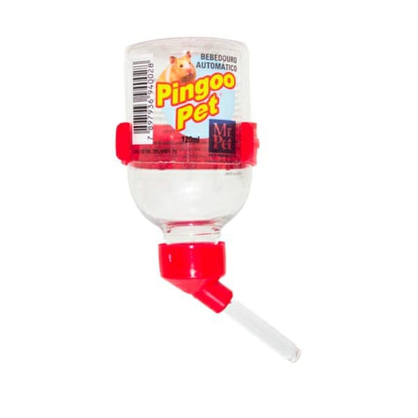 Bebedouro Para Hamster e Roedores 60 mL ou 120 mL  - Pingo Pet Bebedouro de Vidro Para Hamster, Coelho Pet