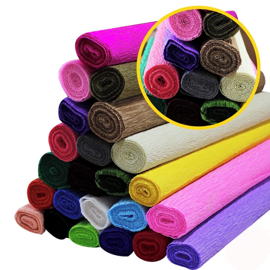 10 Papel Crepom Italiano Sólido Super Crepe 48 Cm X 2,5 Mts