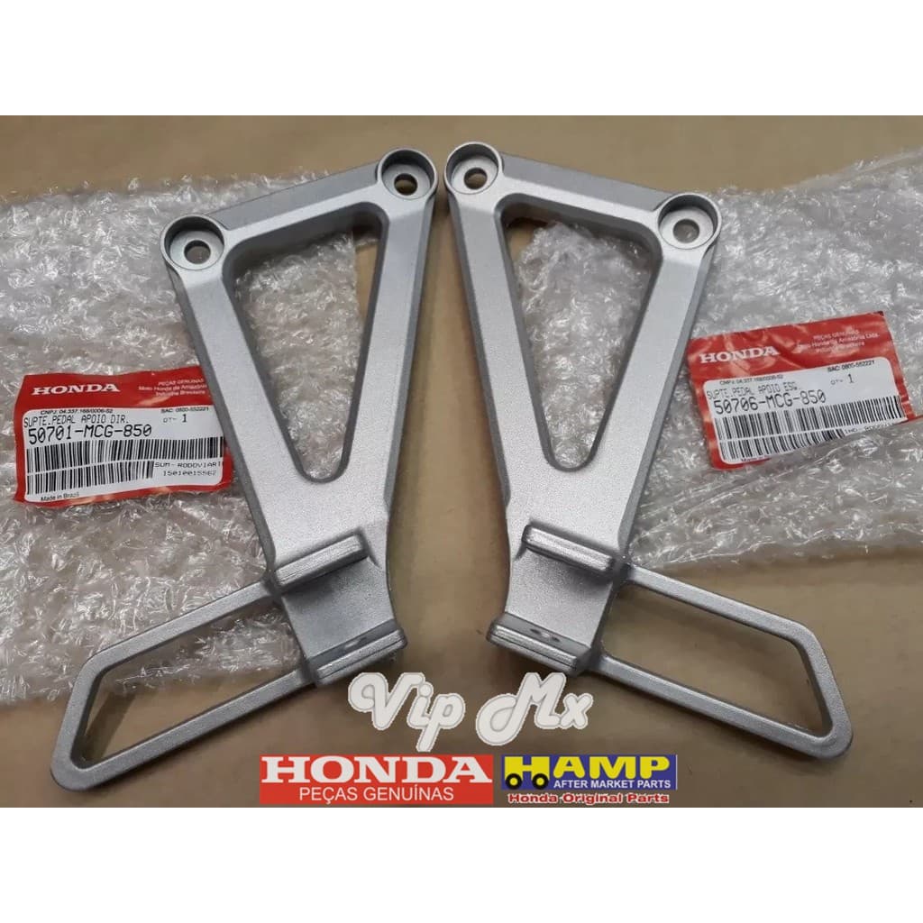 Par Suporte Pedaleira Bacalhau Nx 400 Falcon Original Honda