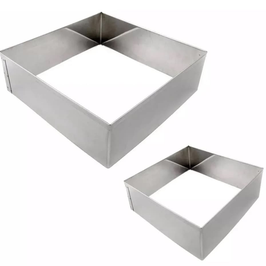 KIT 2 Aros Cortadores Para Brownie / Biscoito / Massas (INOX) - KIT COM 2 PEÇAS
