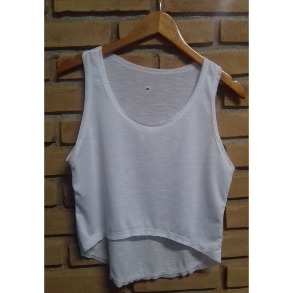 Cropped em flamê 100% Poliéster c/ costura diferenciada P/ Sublimação o Melhor!