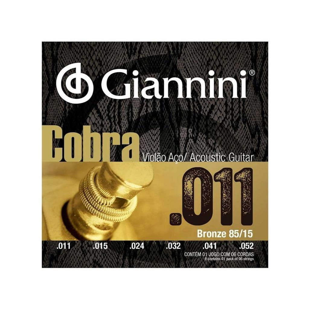 Encordoamento Giannini Cobra para Violão .011 Bronze GEEFLK