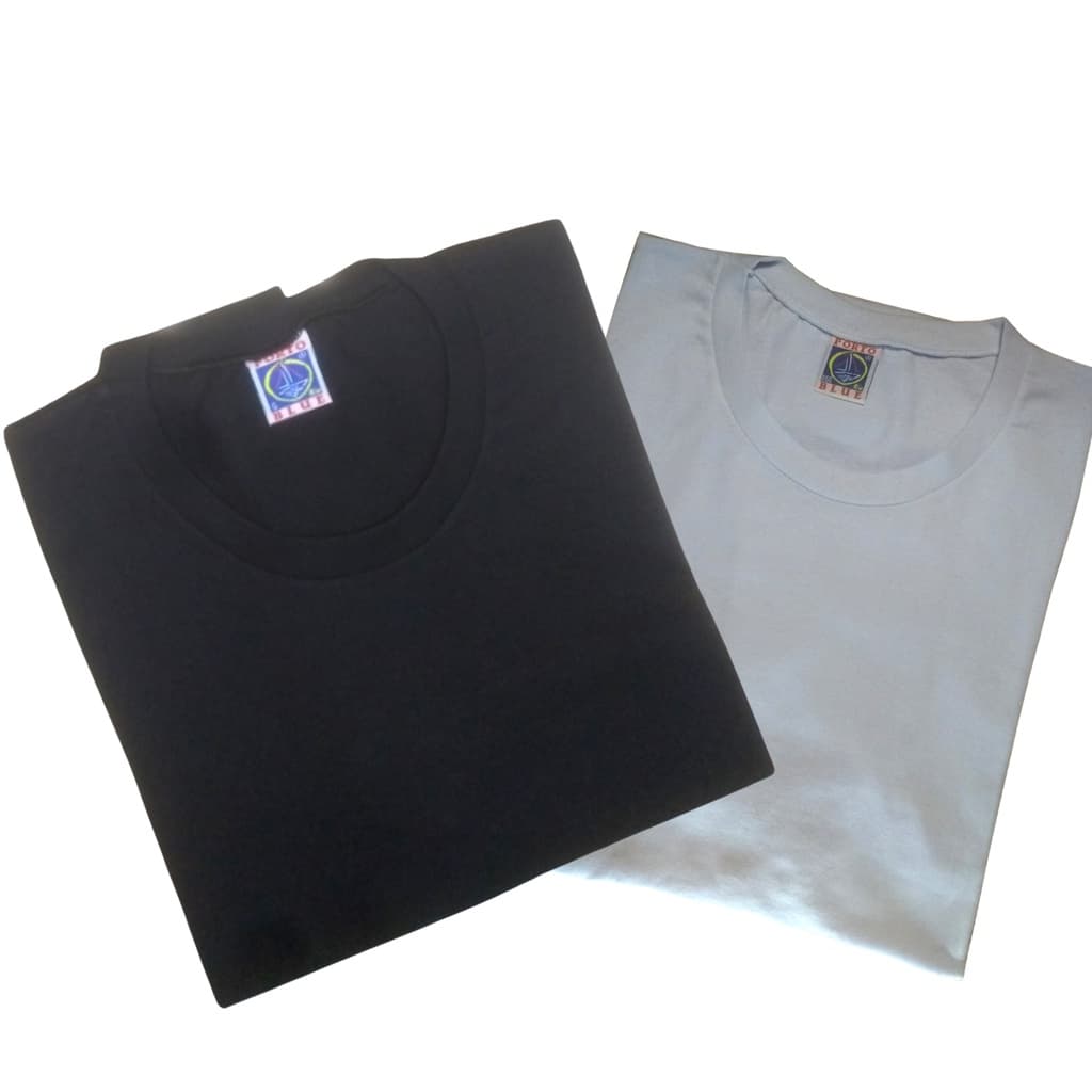 kit 2 camisetas masculina de algodão estampas lisas branca preta Uniforme