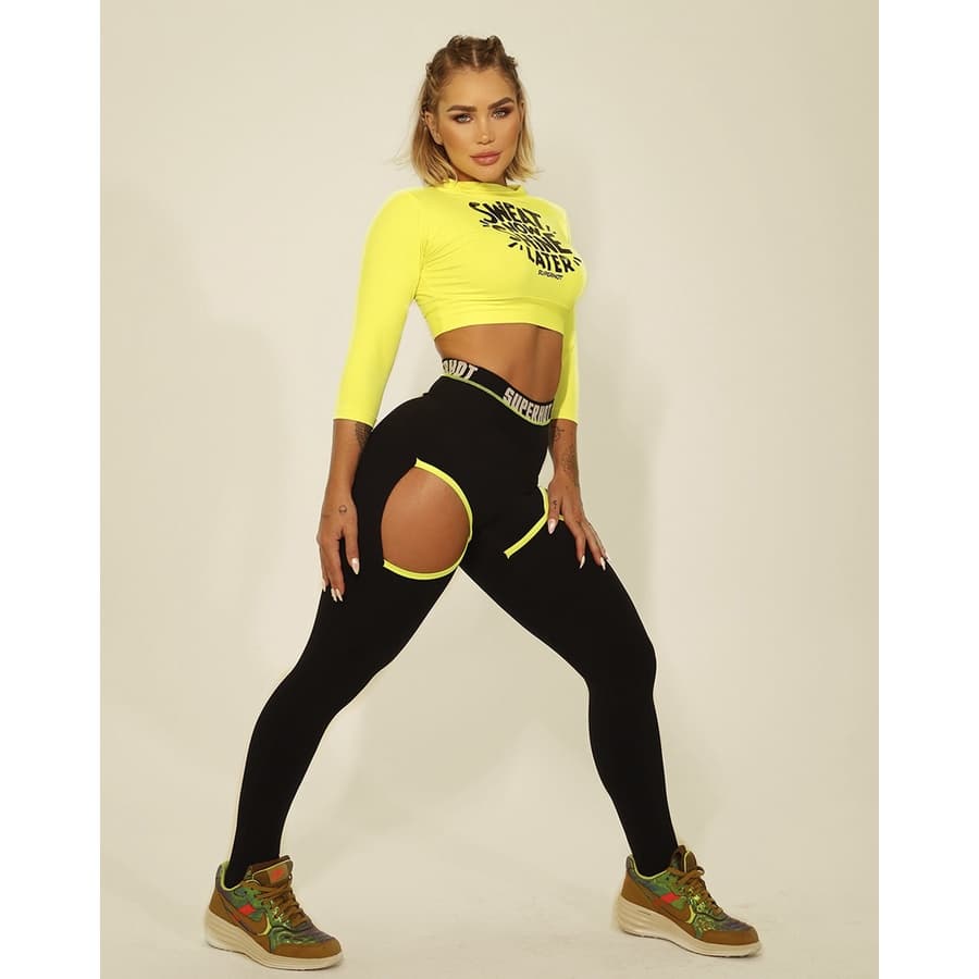 Calça Legging Preta Suplex Fitness Superhot - CAL5117