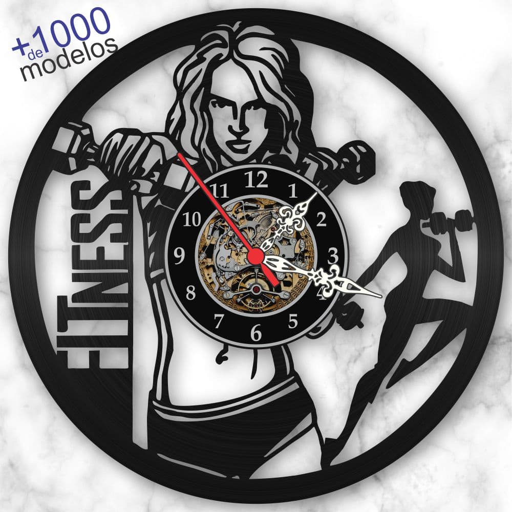 Relógio Disco Vinil Academia Musculação Strongwoman Fitness