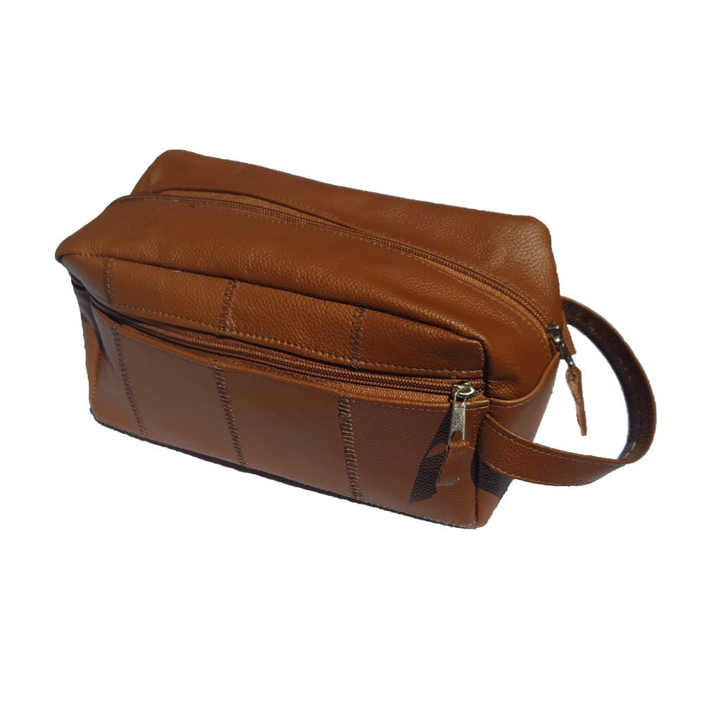 Necessaire em couro Legitimo  Organizador Masculina Feminina  Viagem Diversas Cores