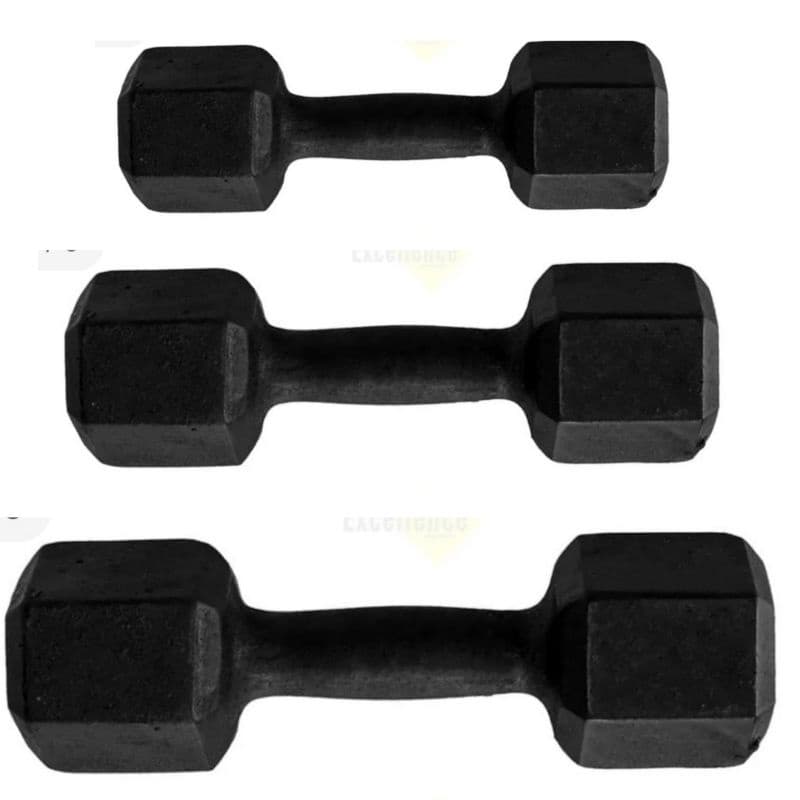 kit Halter sextavados 1kg, 2kg e 3kg peso musculação aparelho de academia