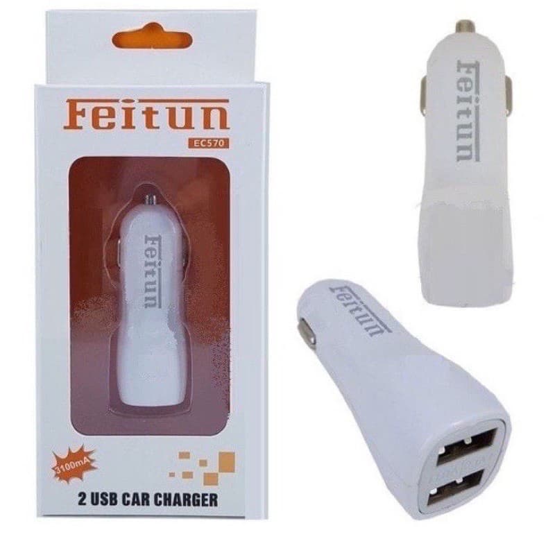 Carregador Veicular Feitun Com 2 Portas USB AH0016