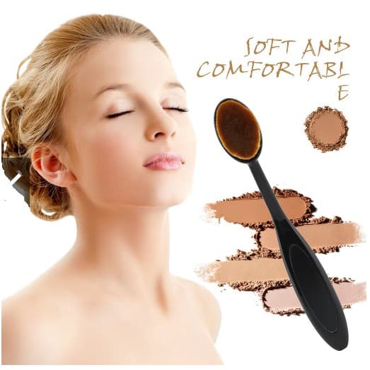 Pincel de Maquiagem para Blush Facial em Pó / Pincel para Base em Formato de Escova de Dente