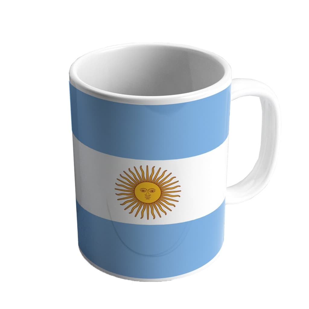 Caneca Porcelana Bandeira País Argentina Presente Amigo Natal