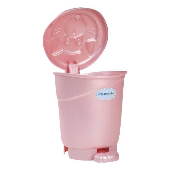 Lixeira com pedal infantil de gatinho-Plastibaby