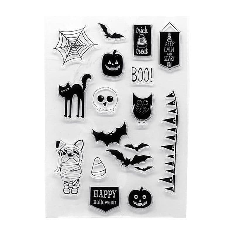 BT Halloween Transparente Silicone Selo Claro DIY Scrapbooking Álbum De Fotos Cartão Decorativo Fazendo Papel