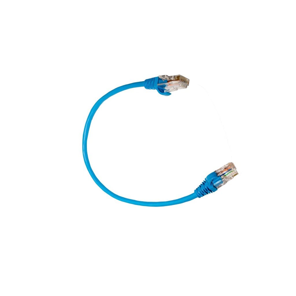 Cabo Para Internet Cat5e 100% Cobre 30cm Azul Kit 100 Un.
