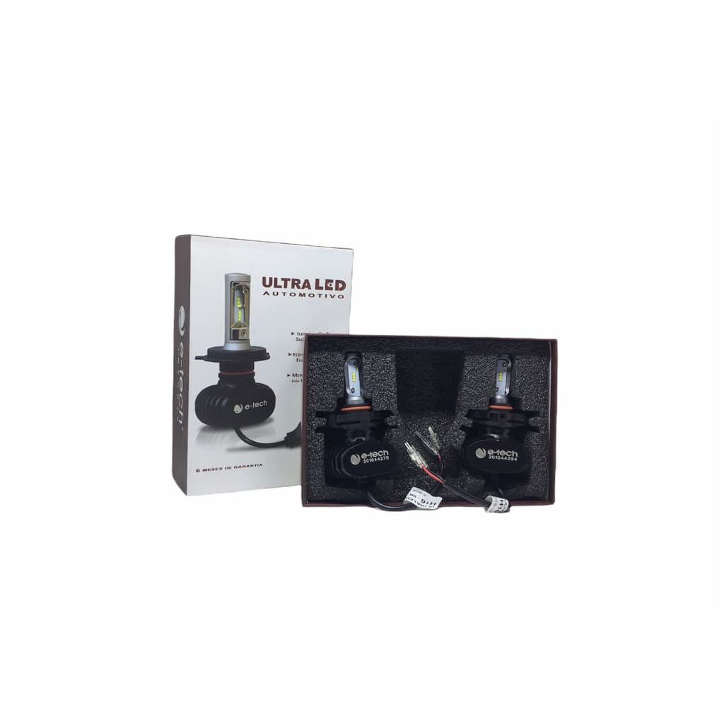 Lâmpada Led Led Automotivo Led Carro Ultra Led Etech 12000 Lumens 8000k 12/24 v - H1, H3, H4, H7, H11, H27, HB3 E HB4