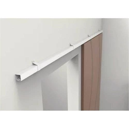 Kit Porta Correr Até 82cm Trilho Dividido De 1,6m Completo