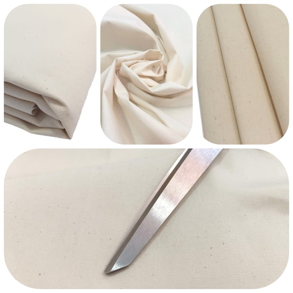 Tecido Algodão Cru 1,00mt x 1,75mt 184gr Ecobags Sacola, Bordado em Bastidor Decoração e Artesanato